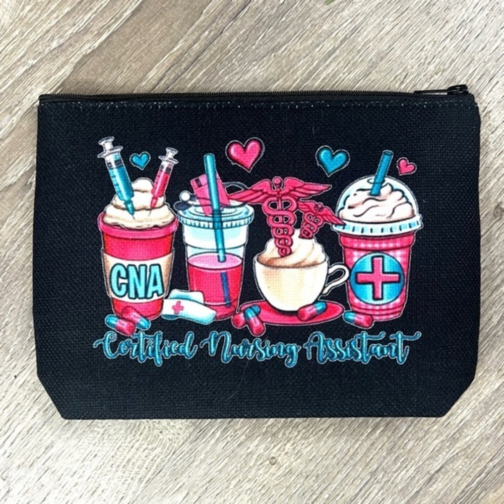 Victoria Leland Designs Certified Nursing Assistant Black Pouch